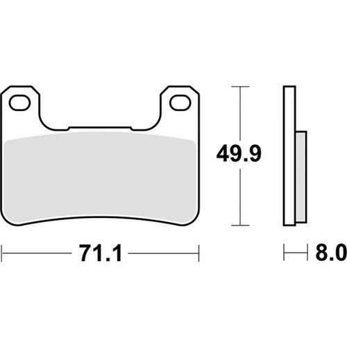 Front brake pads racing - pads, sbs