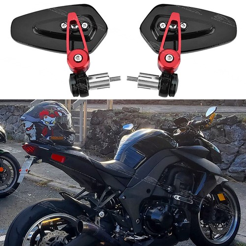 Red bar end mirrors - bar,