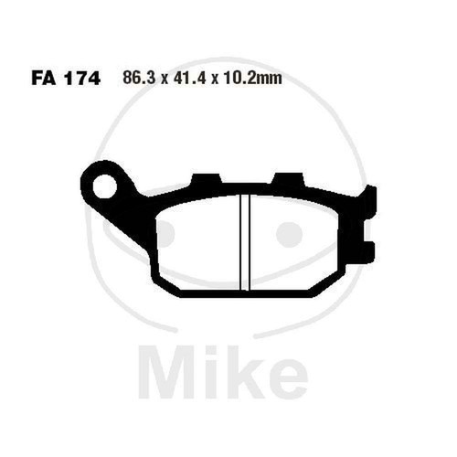 Pair brake pads ebc fa174hh - ebc, hh