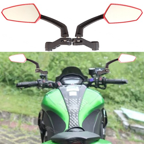 10mm red motorcycle rearview - red,